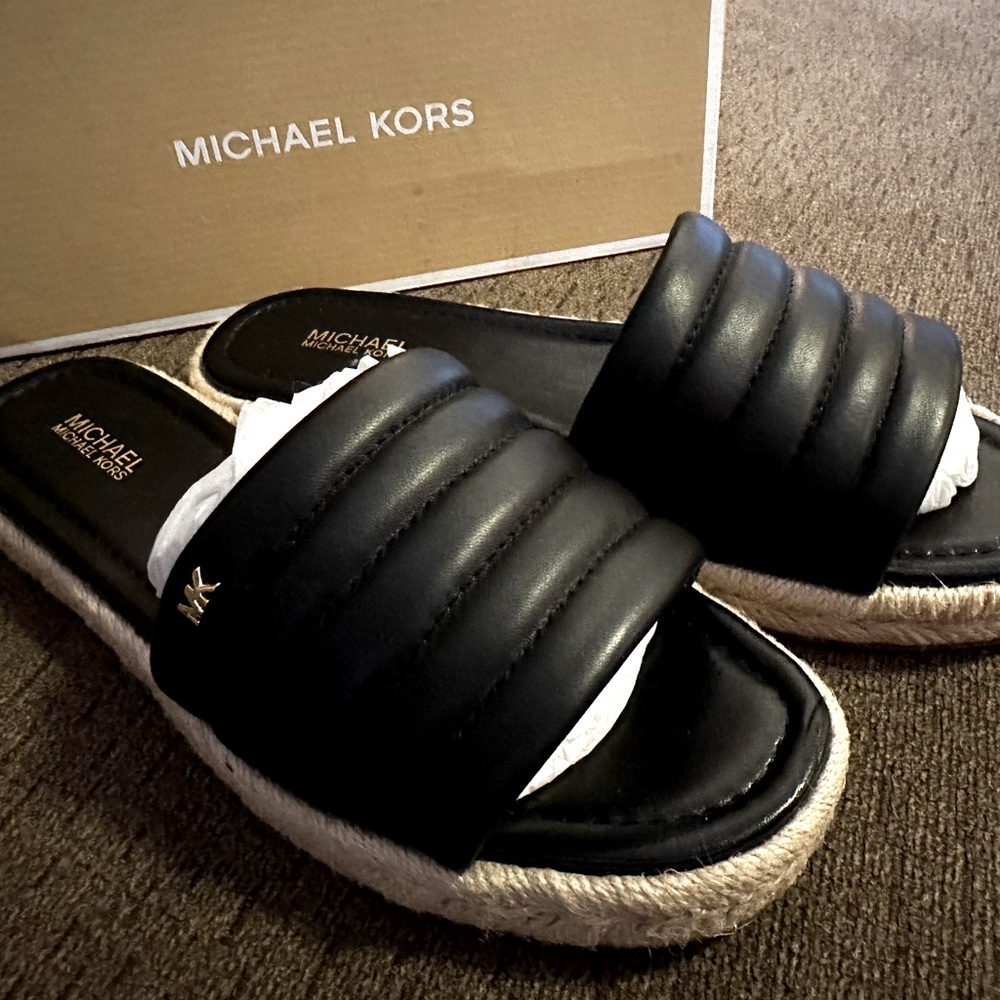 MICHAEL Michael Kors Women's Royce Espadrille Slides Black